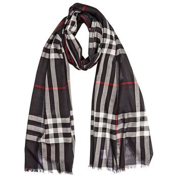 Burberry Silk check wool MU GIANT CHECK GAUZE public scarf 